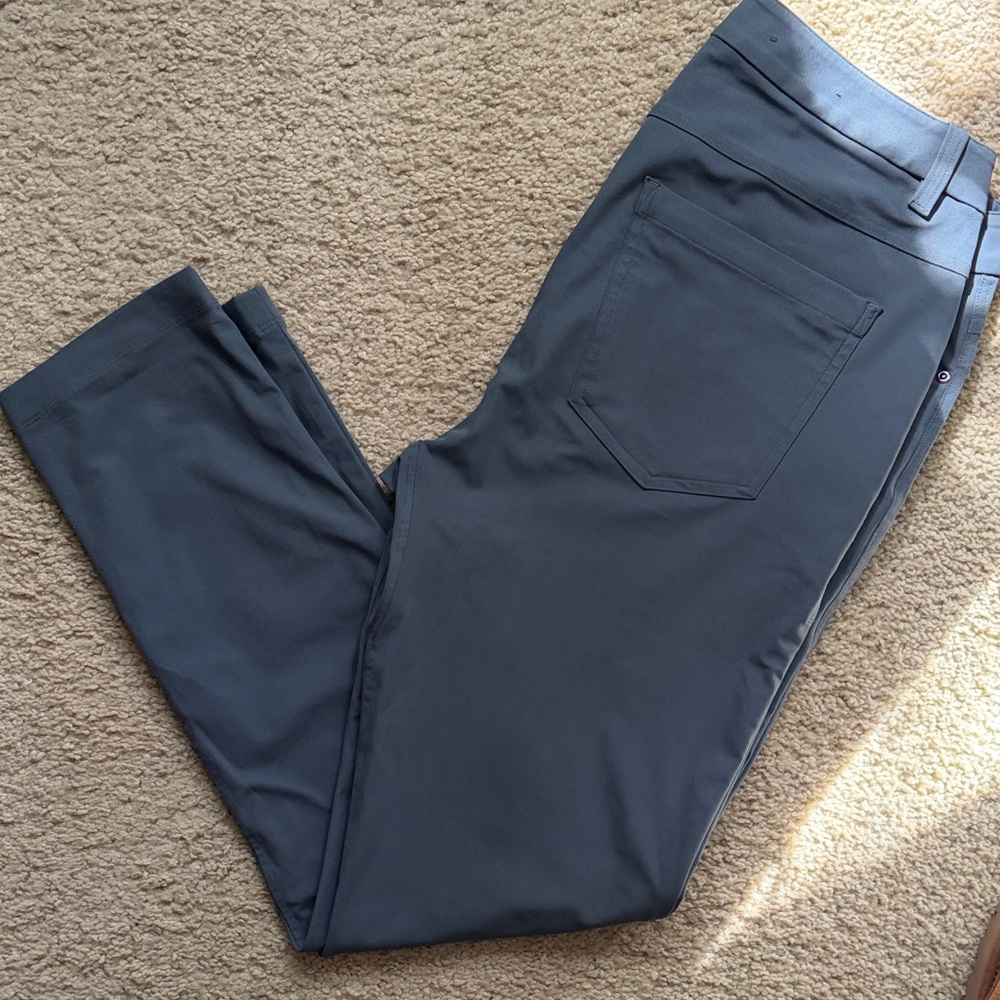 Lululemon, 
ABC Slim-Fit 5 Pocket Pant 32, 32L *Warpstreme, Oil Grey